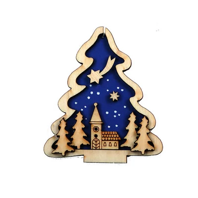 Pachet artizanat decoratiuni brad - Biserica cu brazi