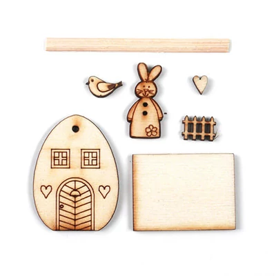 Pachet artizanat de Paste - Decor de Paște casa iepurașului