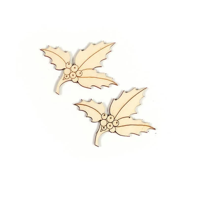 Figurine din lemn la pachet - Decor din lemn Buchet Holly, 2 buc