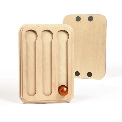 Suport capsule din lemn - Nespresso, pentru frigider, magnetic, 15 buc