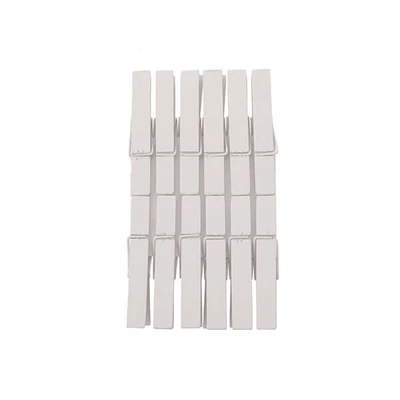 Cleme  lemn, 48 mm - alb, 12 buc