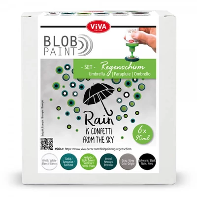 Set culori pentru pictare în puncte, Blob paint, 6x90 ml - Umbrelă