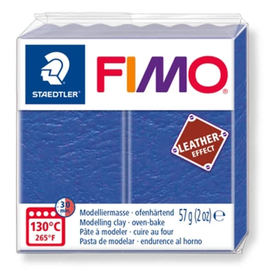 plastilină care se întărește la coacere FIMO Leather Effect, 57 g - indigo (8010-309)