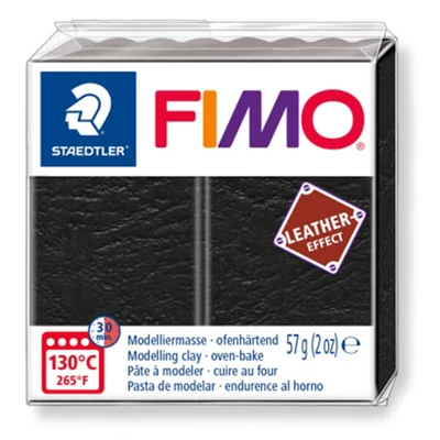 FIMO plastilină cu efect de piele, 57 g - negru (8010-909)