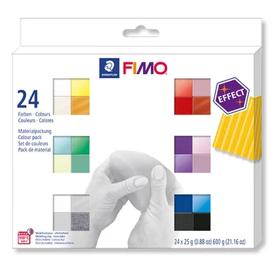 Set Plastilină care se întărește la coacere  FIMO Effect Color Pack, 24x25 g