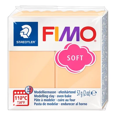 Plastilină care se întărește la coacere  FIMO Soft, 57 g - piersic pastel (8020-405)