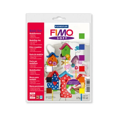 FIMO Soft Basic Set Set Plastilină care se întărește la coacere , 9x25 g