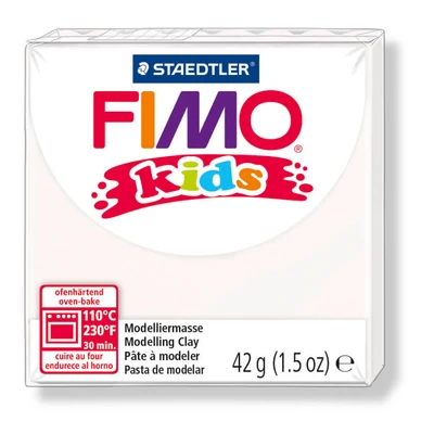 FIMO Kids Plastilină care se întărește la coacere , 42 g - alb (8030-0)