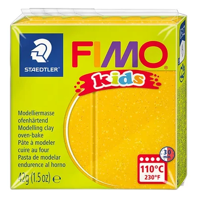 FIMO Kids Plastilină care se întărește la coacere , 42 g - auriu cu sclipici (8030-112)