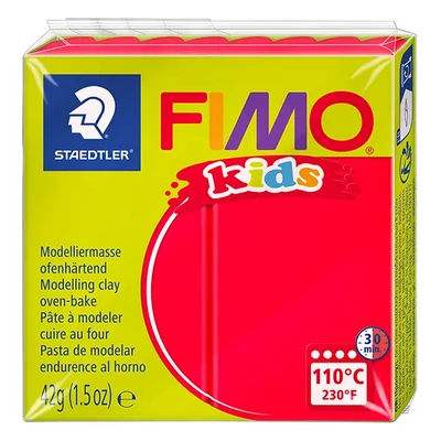 FIMO Kids Plastilină care se întărește la coacere , 42 g - roșu (8030-2)