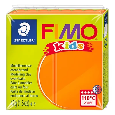FIMO Kids Plastilină care se întărește la coacere , 42 g - portocaliu (8030-4)