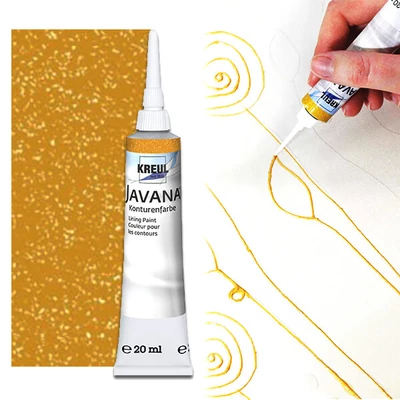 Contur mătase Javana, gutta , 20 ml - auriu perlat