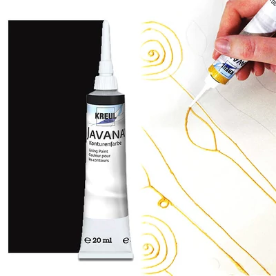 Contur mătase Javana, gutta , 20 ml - negru