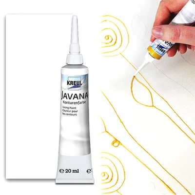 Contur mătase Javana, gutta , 20 ml - alb