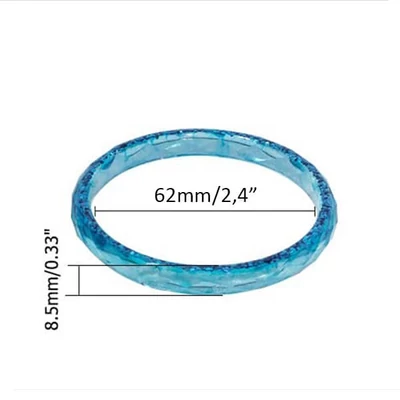 Formă din silicon pentru rășină sintetică- brățară, fațetată, 62 mm, îngustă