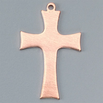 Bază pandativ email din cupru- cruce, 32x22 mm