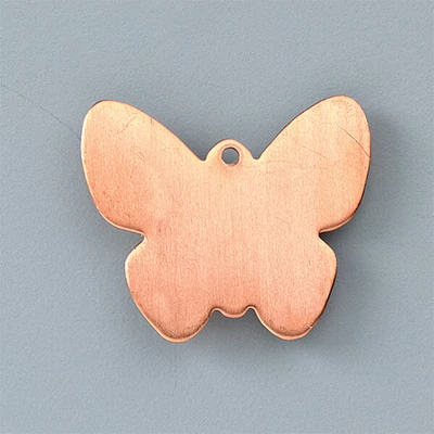 Bază pandativ email din cupru- fluture, 26x30 mm