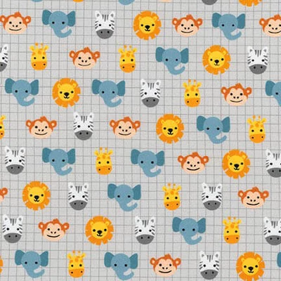 Material patchwork  - Robert Kaufman - Safari Soiree AMF-17351-12 Grey