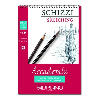 Bloc de desen și schițe  Fabriano Accademia, 120 g, 50 coli  - A4, spiralată