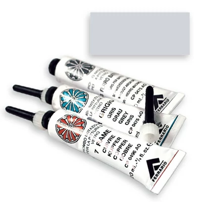 Vopsea de contur Ferrario, nu se poate arde, metalizată, 20 ml - argintiu, 05