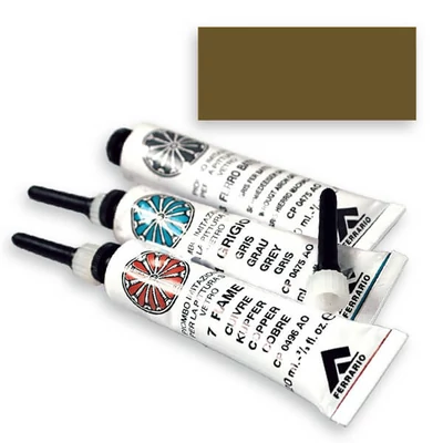 Vopsea de contur Ferrario, , nu se poate arde, metalizată, 20 ml - bronz, 08
