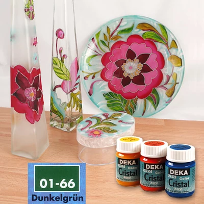Vopsea sticlă Deka Color Cristal 25 ml - 66 verde inchis