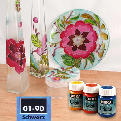 Vopsea sticlă Deka Color Cristal 25 ml - 90 negru
