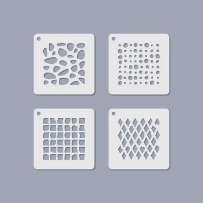 Set Șablon , Șablon  bijuterii, 6,5x6,5 cm, 4 tipuri - Mértani