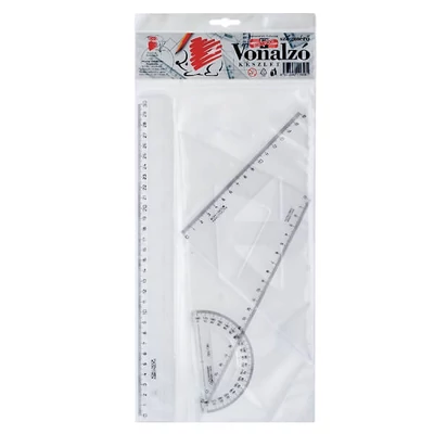 ICO, set rigle Suni - transparent, plastic, 4 buc