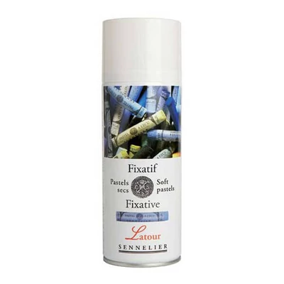 Spray fixativ Sennelier Latour pentru pasteluri uscate și creioane pastel, 400 ml
