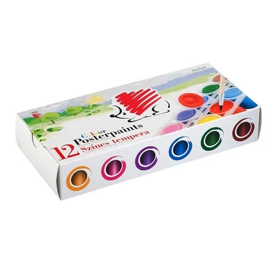 Set tempera KOH-I-NOOR Arici - 12x25 ml, în borcan