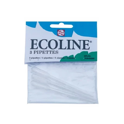 Pipeta din plastic pentru vopsea acuarela lichida Talens Ecoline, 3 buc