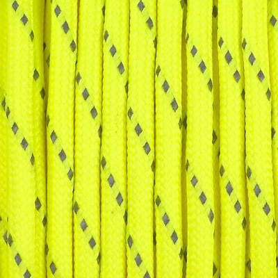 Paracord 550, în metri, 4 mm - reflectorizant - verde fluor