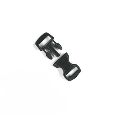 Clemă din plastic curbat Paracord, Duraflex, 10 mm - negru
