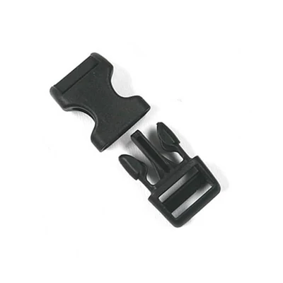 Cataramă din plastic curbat Paracord, Duraflex, 15 mm - negru