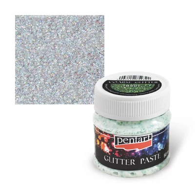 Pastă cu sclipici fin, 50 ml - curcubeu