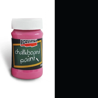 Vopsea pentru tablă Pentart, 100 ml - negru metalic