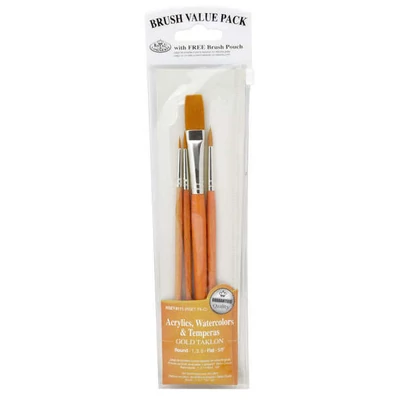Set de pensule Royal &amp; Langnickel, sintetice, 4 buc