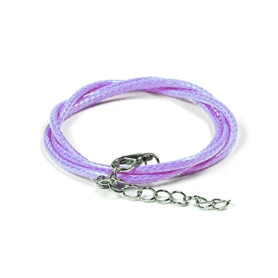 Colier imitație piele cu armătură  2 mm - violet