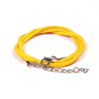 Colier imitație piele cu armătură , 2 mm - galben