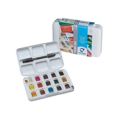 Set culori  acuarelă Talens Van Gogh - 12+3 buc