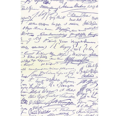 Hârtie de decoupage Tassotti - semnături, oameni celebri