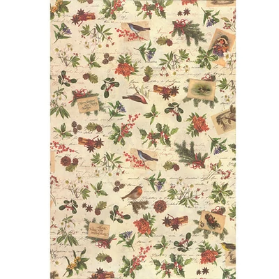 Hârtie de decoupage Tassotti - flori de Crăciun