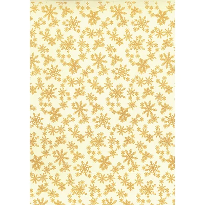 Hârtie de decoupage Tassotti - cristale de zăpadă, auriu