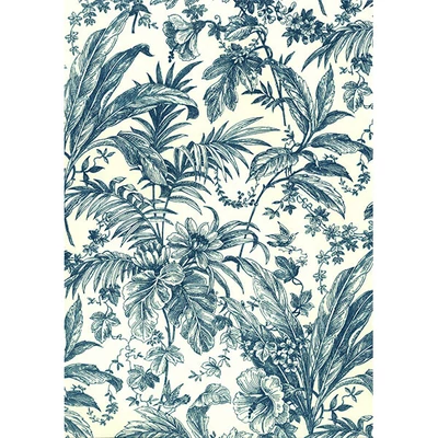 Hârtie de decoupage Tassotti - frunze albastre