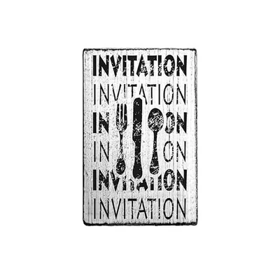 Ștampilă , Woodies, Vintage, 4x6 cm - Invitatie invitatie