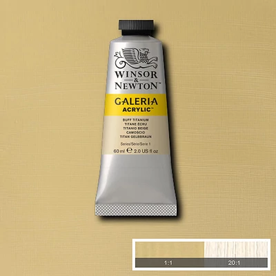 Winsor&amp;Newton Galeria vopsea acrilică, 60 ml - 060, buff titanium