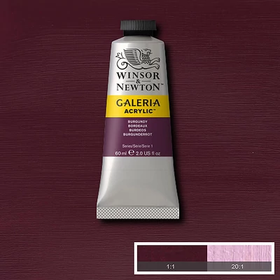 Winsor&amp;Newton Galeria vopsea acrilică, 60 ml - 075, burgundy