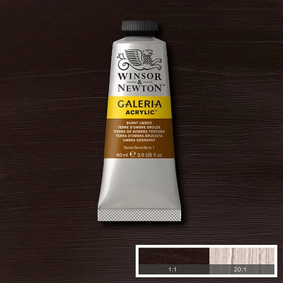 Winsor&amp;Newton Galeria vopsea acrilică, 60 ml - 076, burnt umber