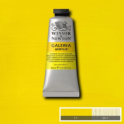 Winsor&amp;Newton Galeria vopsea acrilică, 60 ml - 114, cadmium yellow pale hue
